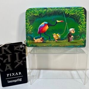 Disney Pixar UP Movie Jungle Stroll Zip-Around Wallet by Loungefly NEW
